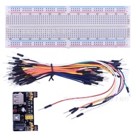 Set Breadboard MB-102 Modul kuasa breadboard 830-lubang + breadboard 830-lubang + 65PCS wayar breadb