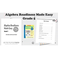 [PRE599] 91 pages Algebra Readiness Made Easy Grade 5 Worksheet PDF version (answer provided)