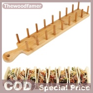 thewoodfamer Bamboo Taco Holders Holds 8 Tacos Each Taco Tray Multi-Use Food Stands Hard Shell Tacos