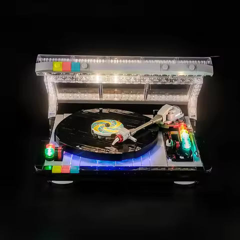 Lazishi LED lighting 40699 set suitable for Retro Record Player building block lighting gift (exclud