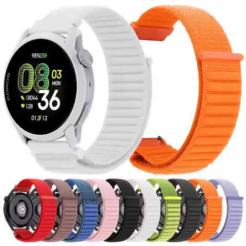 20 22mm Braided Nylon Loop WatchBand For COROS PACE 4 3 2 Strap For COROS APEX 4 42mm/APEX 2/APEX 2 