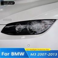 For BMW M3 E90/E92/E93 Generation 2007-2013 Car Headlight Tint Smoked Black Protective Film Front Li