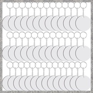 (DGHV) 120 Pieces Round Sublimation Keychain Blanks Double Side Heat Transfer Blanks MDF Key Rings B