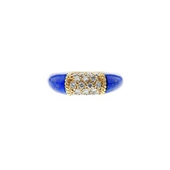 Van Cleef & Arpels Vintage Gold, Lapis Lazuli and Diamond Philippine Ring