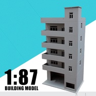 1\\87 DIY Apartment Building model toys HO scale dormitory Miniature scene models for decoration Xmas gifts toys for kids