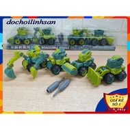 BOX OF 4 DINOSAUR PROJECTS, DINOSAUR-SHAPED CRANE