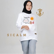Top Terlaris Baju Oversize Wanita Motif Hijab Lengan Panjang T-shirt Jumbo Oversized Korean Style Hi