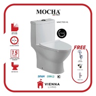 Mocha One Piece Water Closet WC Rimless Toilet Bowl MWC7602RL  S trap 10 Inch 250mm washdown flushin