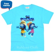 baju smurfs kaos anak