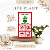 Fragile Sticker Label Live Fish Live Plant Fresh Food Frozen Food 9cm*5cm 13cm*7cm