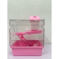 Hamster Cage Acrylic Cute Hamster Habitat Drawf Syrian Hamster 23x17x30cm