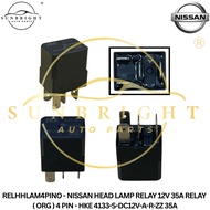 NISSAN HEAD LAMP RELAY 12V 35A RELAY ( ORG ) 4 PIN - HKE 4133-S-DC12V-A-R-ZZ 35A