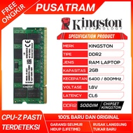 RAM LAPTOP KINGSTON DDR2 2GB 6400 / 800 MHz ORI RAM SODIMM 1.8V 2GB