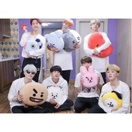 KPOP IDOL BTS BT21 Pillow Cushion Plush Toy  Bantal Cooky Chimmy Tata RJ Koya Shooky Mang Van GUARAN