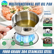 300ML Milk Cooking Pot Sauce Pan Butter Pot Stainless Steel Pot Oil Splashing Pot Saucepan Melted Heating Pot