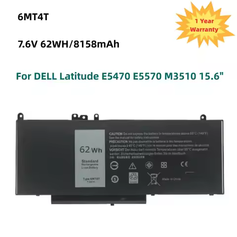 6MT4T 7.6V 62WH Laptop Battery for DELL Latitude E5470 E5570 M3510 15.6" Sereis 7V69Y TXF9M 79VRK 07