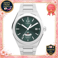 TIMEX Continental GMT Watch Quartz 50m Water Resistance Mineral Glass Green Dial TW2Y24800 Men's