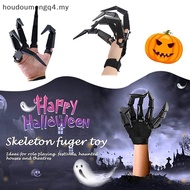 houdoumengq4 1Pc/Pair Halloween Articulated Fingers Scary Fake Fingers Skeleton Hand Cosplay Finger 