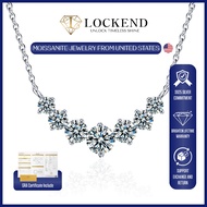 [Lockend] 7-Stone Moissanite Necklace in S925 Silver D Color High Quality Meaningful Gift Top Choice