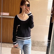 Chanel 24B 大U領針織上衣 毛衣#38