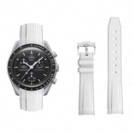 สายซิลิโคนเหลวสำหรับ Swatch X Omega Moonswatch สำหรับ Seamaster 300อินเตอร์เฟซเปลี่ยนผู้ชายผู้หญิงที่มีคุณภาพสายนาฬิกาข้อมือ20มม