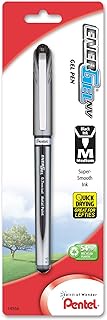 Pentel EnerGel NV Liquid Gel Pen, 0.7mm, Metal Tip, Black Ink, 1 Pack (BL27BPA)