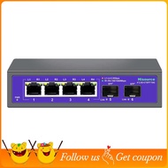 2.5Gbps Ethernet Switch 2500Mbps Network Switch As Shown ABS 10G SFP+ Slot Home Hub Splitter Plug an