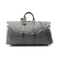 [二手]LOUIS VUITTONKeepall Bandoulière 55 波士頓包，2 向手提，M40605，黑色，PVC 塗層帆布，皮革。
