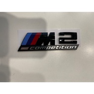 BMW X2 M Competition Emblem Logo wording metal gloss black | BMW X2M Competition Emblem Logo