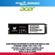 ACER Predator GM7000 PCie 4.0 M.2 SSD with Heatsink 7400MB/s (512GB/1TB/2TB)