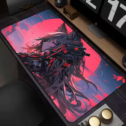 Large Desk Mat Anime Boys and Girls Mouse Pad Cute HD Customized Mouse Pad Extended Gaming Keyboard 