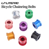 Litepro Aluminum Alloy Single Chainring Bolts Crankset Bolts for Folding Road Mountain Bikes