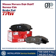 TRW - Nissan Navara D40 D40T / Serena C26 Front Brake Pad (GDB7785) Disc Pad