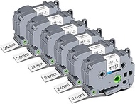 24mm 0.94 Laminated White TZ Tape Compatible with Brother TZe-251 Label Maker Tape 1 Inch PTouch Tap