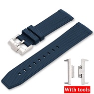 Silicone Rubber Strap for Tissot PRX Series T137.407/T137.410 Super Player Men Quick Release Stainless Steel Adapter Watch Band Accessories 12mm