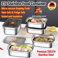 316 Stainless Food Container Stainless Steel Fresh Keeping Box Stainless Food Storage