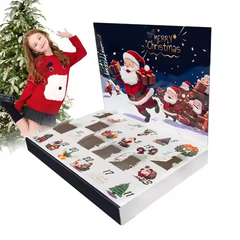 2024 New Christmas Snowflake Countdown Calendar Christmas Countdown Calendar Boxes Empty Gift Box 24