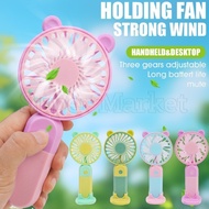 [ Featured ] Air Cooler - Handheld Fans with Built-in Battery Portable Small Fan with Stand - USB Rechargeable Fan - Outdoor Travel Accessories - Mute Stand-up Fans
