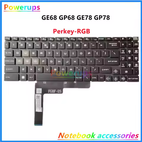 New Original Laptop US Perkey RGB Backlight Keyboard For MSI Raider GE68 GP68 GE78 HX GP78 MS-17S1