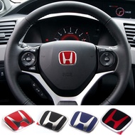 53mm 50mm Car Steering Wheel Sticker for Honda Civic Accord CRV HRV Fit Jazz City Odyssey Jade Vezel Auto Emblem Badge Decal Accessories
