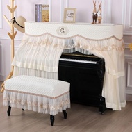 New🉑Nordic Piano Cover Full Cover Lace Piano Dirt-Proof Cover Universal New Yamaha Pearl River Piano Cover Towel Chair C