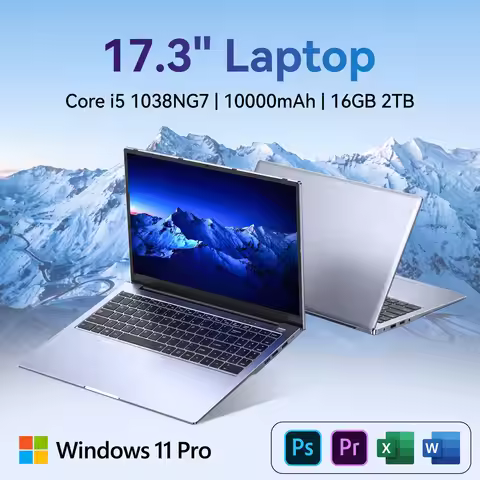 HOT 17.3' 10000mAh Laptop Intel I5 1038NG 16GB DDR4 2TB SSD Windows11 Notebook Pc Gamer Office Compu