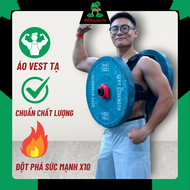 Áo Vest Gắn Tạ Đĩa TỐI ĐA 60KG Thế Hệ Mới Dành Cho Gym Calisthenics Chạy Bộ Quyền Anh Huấn Luyện Tập