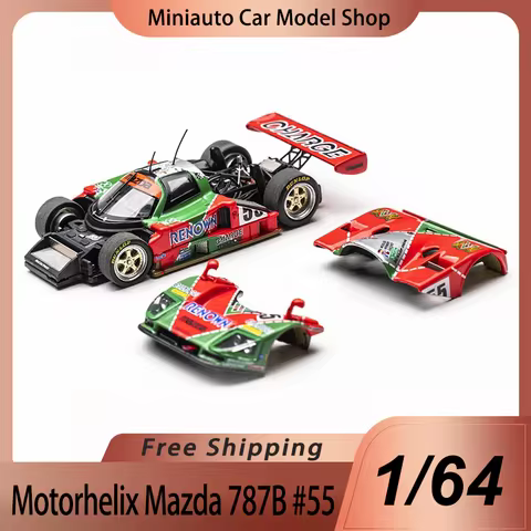 New In Stock Motorhelix 1:64 Mazda 787b #55 Alloy Miniature Diecast Model 1991 Lemans Champion Team 