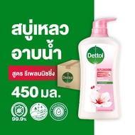 Dettol เดทตอล เจลอาบน้ำ สบู่เหลวเดทตอล แอนตี้แบคทีเรีย สูตรรีแพลนนิชชิ่ง 450มล.X12 Dettol Shower Gel Antibacterial Replenishing 450mlX12