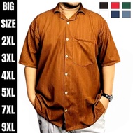 KEMEJA Shirt JumboPOLO Plain Short Shirt Oversize sizeBIG ML XL 9XL 7XL