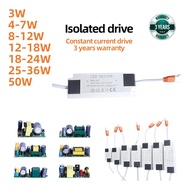 LED Constant Current Driver 8-12W, 12-18W, 18-24W, 25-36W, 50W Ceiling Light Electronic Transformer Isolating Power Supply For Led Panel Light