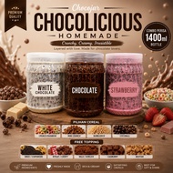 [Combo Perisa 1400ml] Cocojar Dessert Homemade Viral Manisan Coklat Pekat Dalam Balang Kudapan Viral