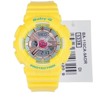 Casio Watch Baby-G Yellow Resin Case Resin Strap Ladies BA-110CA-9ADR BA-110CA-9A