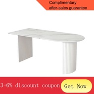 YQ57 Nordic Modern Simple and Light Luxury Iron Dining Table Small Apartment Home Net Red Island Table Marble Table Ston